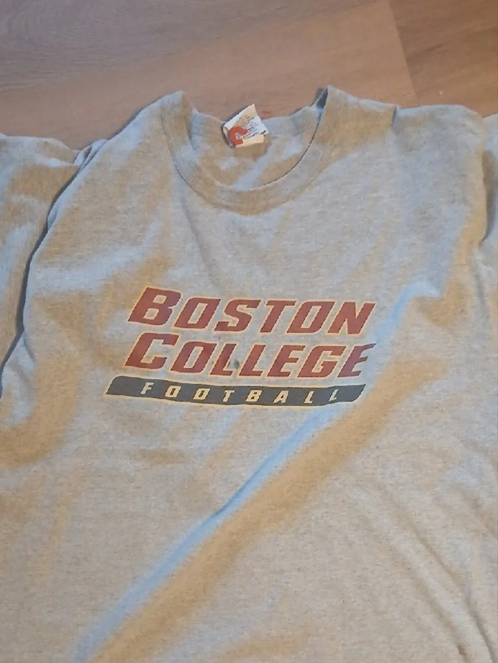 Champion Gray Boston College Graphic Tee with Maroon Accent - Picture 2 of 5
